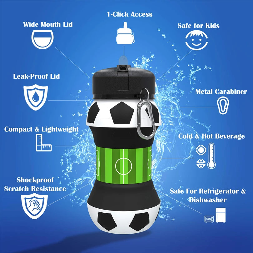 550ML Kids Collapsible Sports Bottle